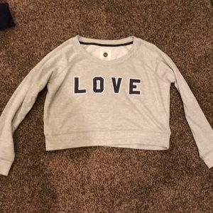 Grey cropped sweatshirt